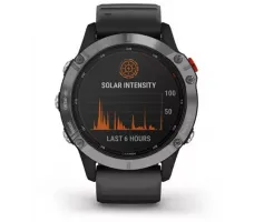 Умные часы Garmin Fenix 6 Solar 47 мм (серебристый/черный)