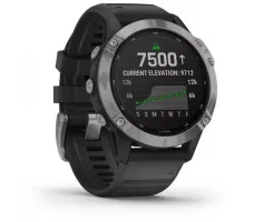 Умные часы Garmin Fenix 6 Solar 47 мм (серебристый/черный)