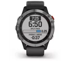 Умные часы Garmin Fenix 6 Solar 47 мм (серебристый/черный)