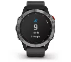Умные часы Garmin Fenix 6 Solar 47 мм (серебристый/черный)