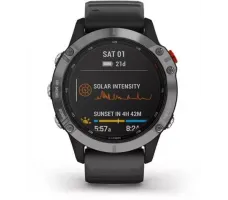 Умные часы Garmin Fenix 6 Solar 47 мм (серебристый/черный)