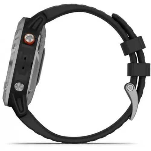 Умные часы Garmin Fenix 6 Solar 47 мм (серебристый/черный)