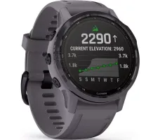 Умные часы Garmin Fenix 6S Pro Solar 42 мм (аметистовая сталь, силикон)