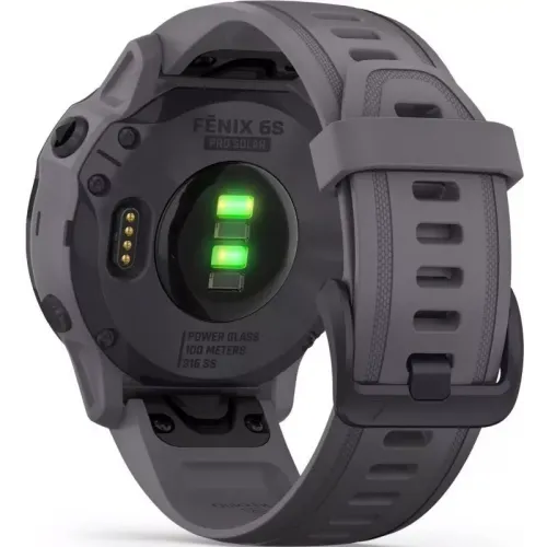 Умные часы Garmin Fenix 6S Pro Solar 42 мм (аметистовая сталь, силикон)