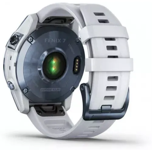 Умные часы Garmin Fenix 7 Sapphire Solar 47 мм (голубой минерал/белый камень)