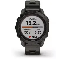 Умные часы Garmin Fenix 7 Sapphire Solar 47 мм (серый карбон/серый карбон титан)