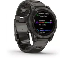 Умные часы Garmin Fenix 7 Sapphire Solar 47 мм (серый карбон/серый карбон титан)
