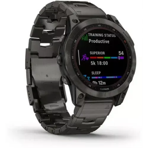 Умные часы Garmin Fenix 7 Sapphire Solar 47 мм (серый карбон/серый карбон титан)