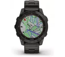 Умные часы Garmin Fenix 7 Sapphire Solar 47 мм (серый карбон/серый карбон титан)
