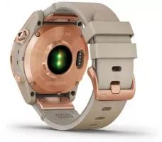 Умные часы Garmin Fenix 7S Sapphire Solar 42 мм (розовое золото/песочный кожа)