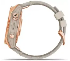 Умные часы Garmin Fenix 7S Sapphire Solar 42 мм (розовое золото/песочный кожа)
