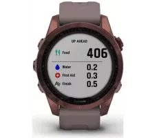 Умные часы Garmin Fenix 7S Sapphire Solar 42 мм (темно-бронзовый титан/сланцевый)