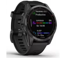 Умные часы Garmin Fenix 7S Solar 42 мм (сланцево-серый/черный)