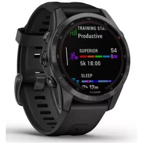 Умные часы Garmin Fenix 7S Solar 42 мм (сланцево-серый/черный)