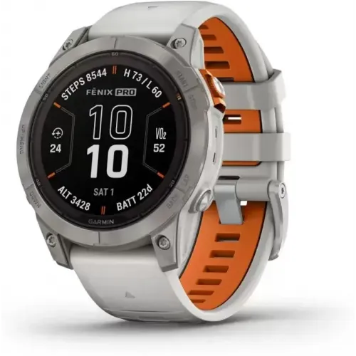 Умные часы Garmin Fenix 7X Pro Sapphire Solar (титан/оранжевый)