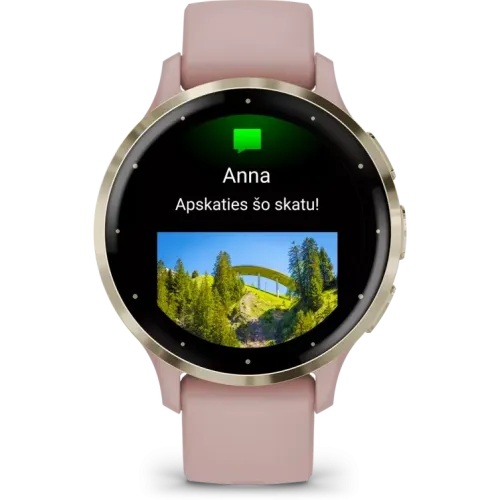 Умные часы Garmin Venu 3S (розовый, с силиконовым ремешком)