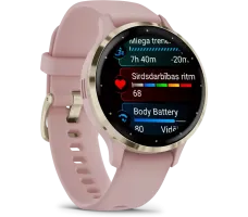 Умные часы Garmin Venu 3S (розовый, с силиконовым ремешком)