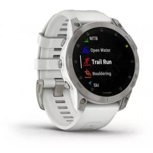 Умные часы Garmin Epix Sapphire Gen 2 (серебристый титан/белый)