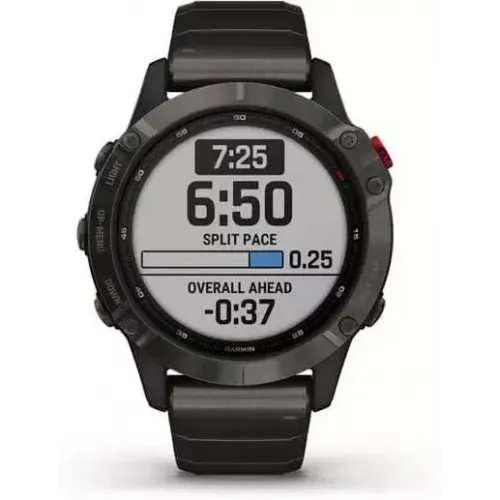 Умные часы Garmin Fenix 6 Pro Solar 47 мм (титановый карбоново-серый, титан)