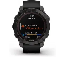 Умные часы Garmin Fenix 7 Sapphire Solar 47 мм (черный титан/черный)