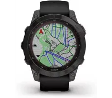 Умные часы Garmin Fenix 7 Sapphire Solar 47 мм (черный титан/черный)