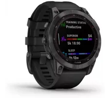 Умные часы Garmin Fenix 7 Sapphire Solar 47 мм (черный титан/черный)