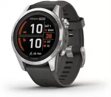 Умные часы Garmin Fenix 7S Pro Solar (серебро/графит)