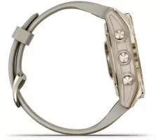 Умные часы Garmin Fenix 7S Sapphire Solar 42 мм (кремово-золотой титан/песочный)