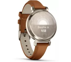 Умные часы Garmin Lily 2 Classic (кремовое золото/коричневый)