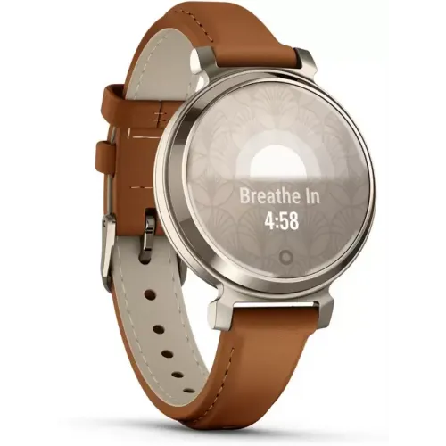 Умные часы Garmin Lily 2 Classic (кремовое золото/коричневый)