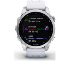 Умные часы Garmin Fenix 7S 42 мм (серебристый/белый)