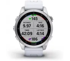 Умные часы Garmin Fenix 7S 42 мм (серебристый/белый)