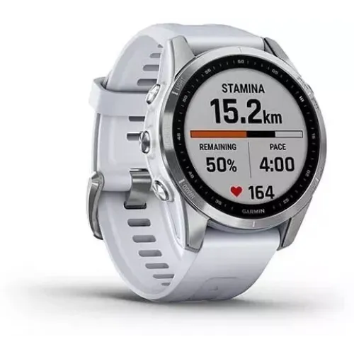 Умные часы Garmin Fenix 7S 42 мм (серебристый/белый)