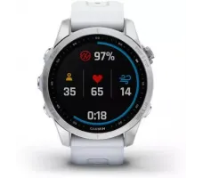 Умные часы Garmin Fenix 7S 42 мм (серебристый/белый)