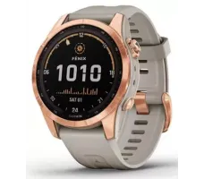 Умные часы Garmin Fenix 7S Solar 42 мм (розовое золото/песочный)