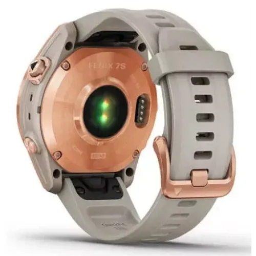 Умные часы Garmin Fenix 7S Solar 42 мм (розовое золото/песочный)