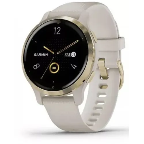 Умные часы Garmin Venu 2S (светло-золотистый/бежевый)