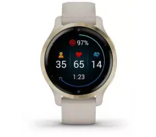 Умные часы Garmin Venu 2S (светло-золотистый/бежевый)