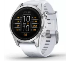 Умные часы Garmin Epix Pro Gen 2 Standard 42 мм (серебро/белый камень)