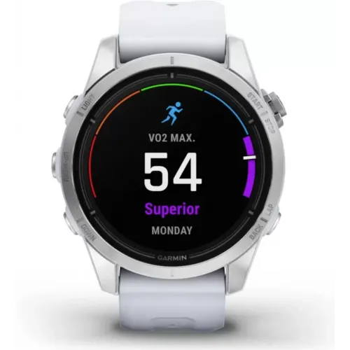 Умные часы Garmin Epix Pro Gen 2 Standard 42 мм (серебро/белый камень)