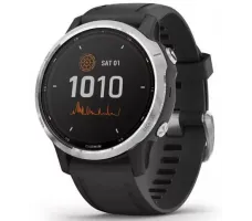 Умные часы Garmin Fenix 6 Solar 42 мм (серебристый/черный)
