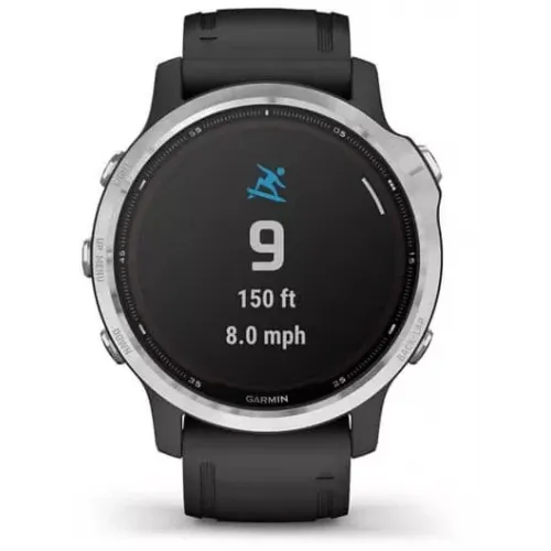 Умные часы Garmin Fenix 6 Solar 42 мм (серебристый/черный)