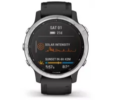 Умные часы Garmin Fenix 6 Solar 42 мм (серебристый/черный)