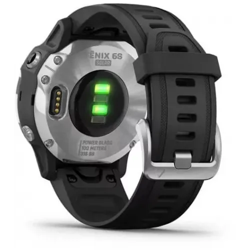 Умные часы Garmin Fenix 6 Solar 42 мм (серебристый/черный)