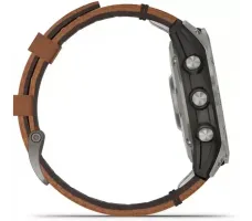 Умные часы Garmin Fenix 7 Pro Sapphire Solar (титан/каштановый, с кожаным и силиконовым ремешками)