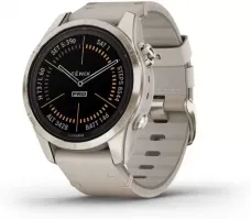 Умные часы Garmin Fenix 7S Pro Sapphire Solar (мягкое золото/известняк, с кожаным и силиконовым ремешками)