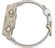 Умные часы Garmin Fenix 8 Sapphire 43мм (золотистый, серый кожаный ремешок)