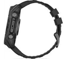 Умные часы Garmin Fenix 8 Sapphire 51мм (угольно-серый DLC, пепельно-черный силиконовый ремешок)