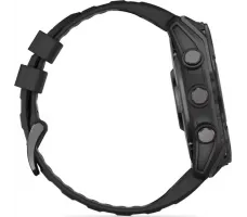 Умные часы Garmin Fenix 8 Sapphire 51мм (угольно-серый DLC, пепельно-черный силиконовый ремешок)