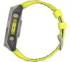 Умные часы Garmin Fenix 8 Solar, Sapphire 47мм (титановый, желтый силиконовый ремешок)